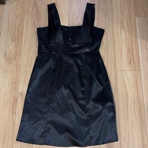 Dressbarn Collection Black Dress w Sequin Detail & Pleated Straps TBD P